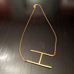 Anthropologie | NWOT Gold "H" Monogram Necklace